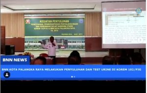 BNNK Palangka Raya Melakukan Penyuluhan dan Test Urine di Korem 102/PJG