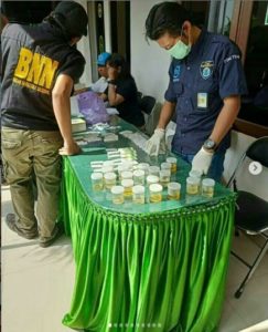 BNNP Kalimantan Tengah melakukan test urine di wilayah Kejaksaan Tinggi Kalimantan Tengah