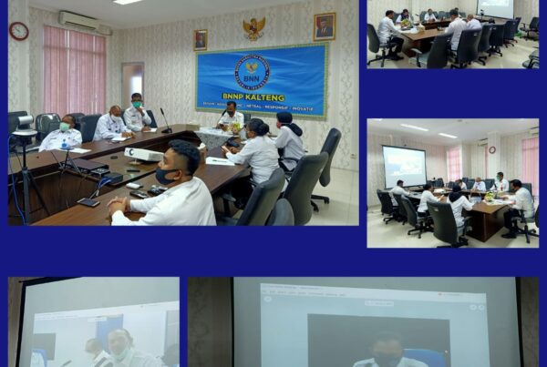 BNNP Kalteng menghadiri kegiatan Video Conference dalam rangka Rapim BNN yang di selenggarakan Puslidatin BNN