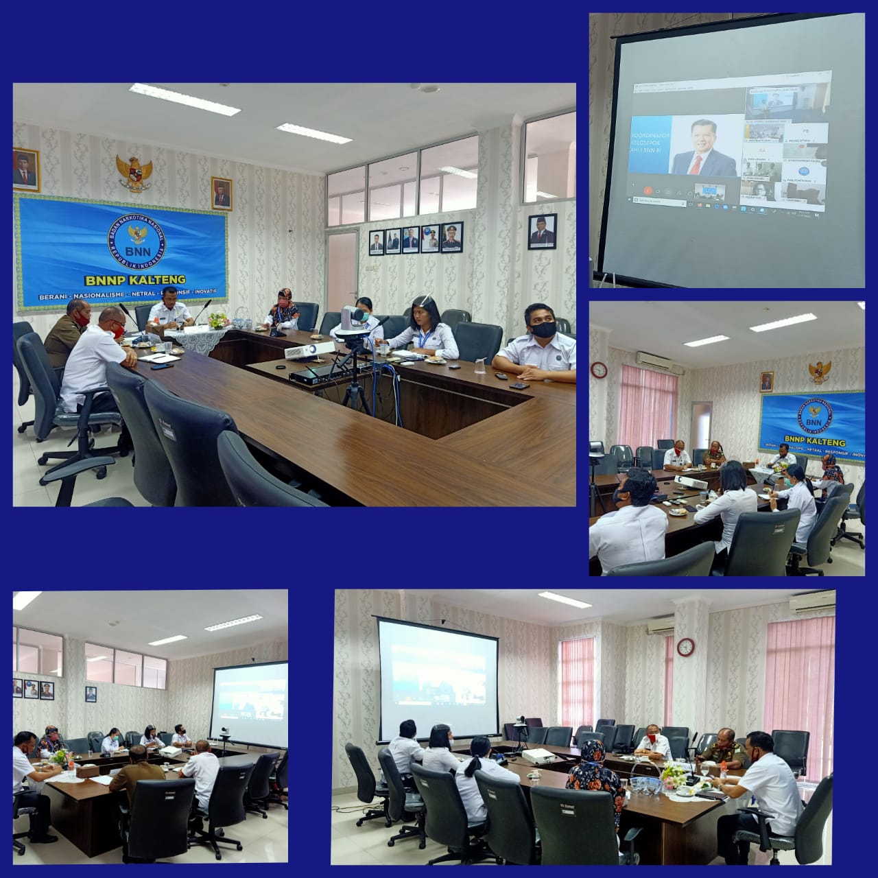 BNNP Kalteng Coffee Morning Virtual bersama Kepala BNN RI, Kabagreskrim, dan Kepala Kejaksaan Agung RI