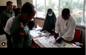 BNNK Palangka Raya Melakukan Penyuluhan dan Test Urine di Korem 102/PJG