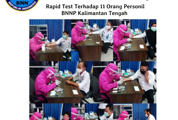 Pemeriksaan Rapid Test Covid 19 pada Personil BNNP Kalimantan Tengah di Klinik Pratama BNN Provinsi Kalteng Pemeriksaan Rapid Test Covid 19 pada Personil BNNP Kalimantan Tengah di Klinik Pratama BNN Provinsi Kalteng