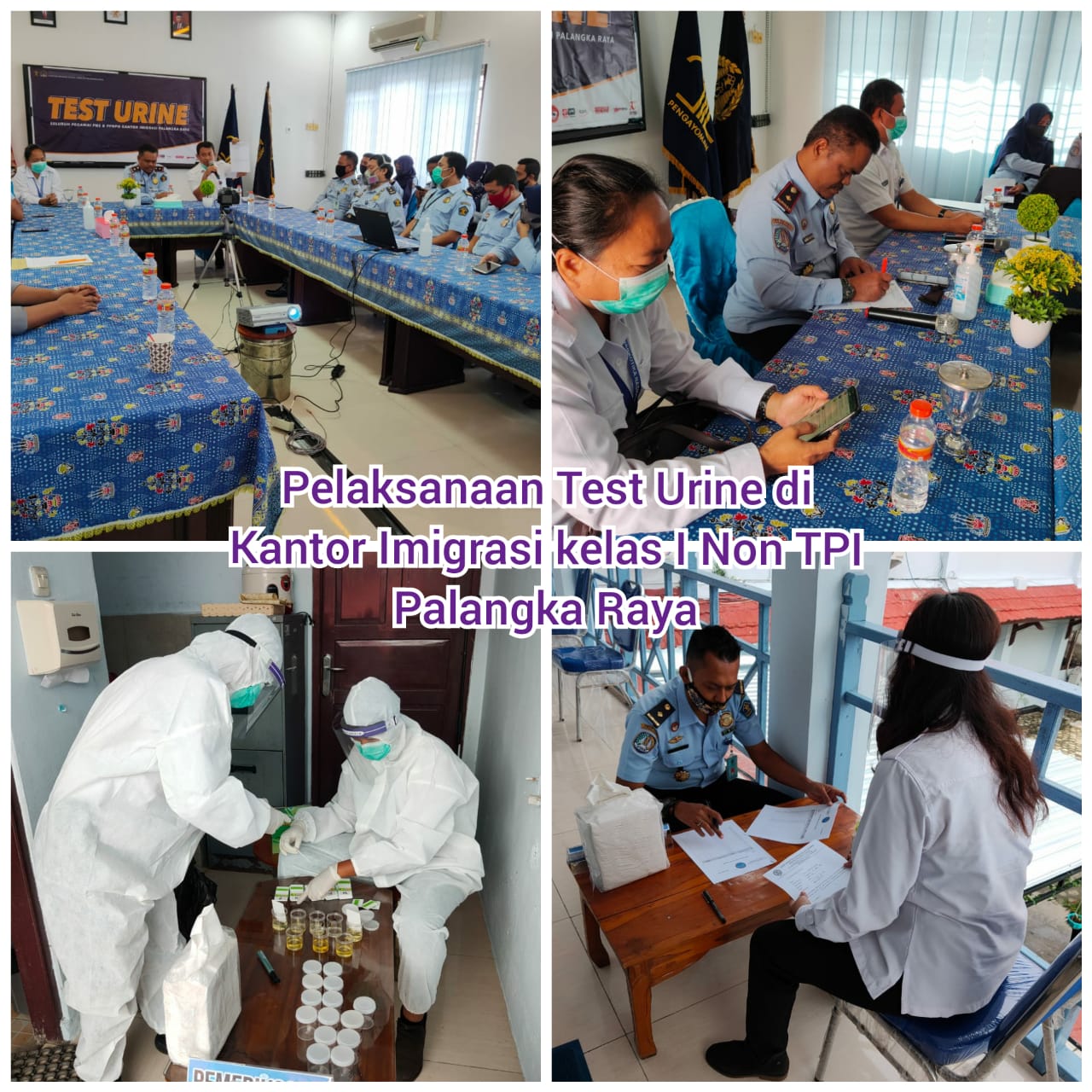 BNNP Kalteng Melaksanakan Permintaan Test Urine dari Kantor Imigrasi Kelas I Non TPI Palangka Raya