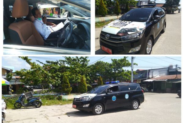 BNNP Kalteng Melaksanakan Kegiatan Komunikasi Informasi dan Edukasi (KIE) Keliling dalam rangka pencegahan penyebaran virus corona
