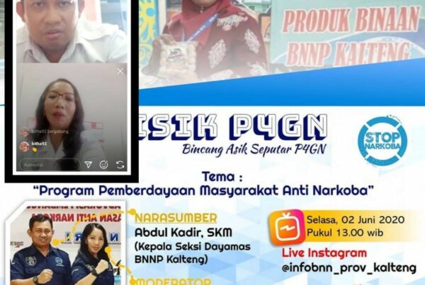 Bincang Asik Seputar P4GN via live Instagram dengan akun @infobnn_prov_kalteng