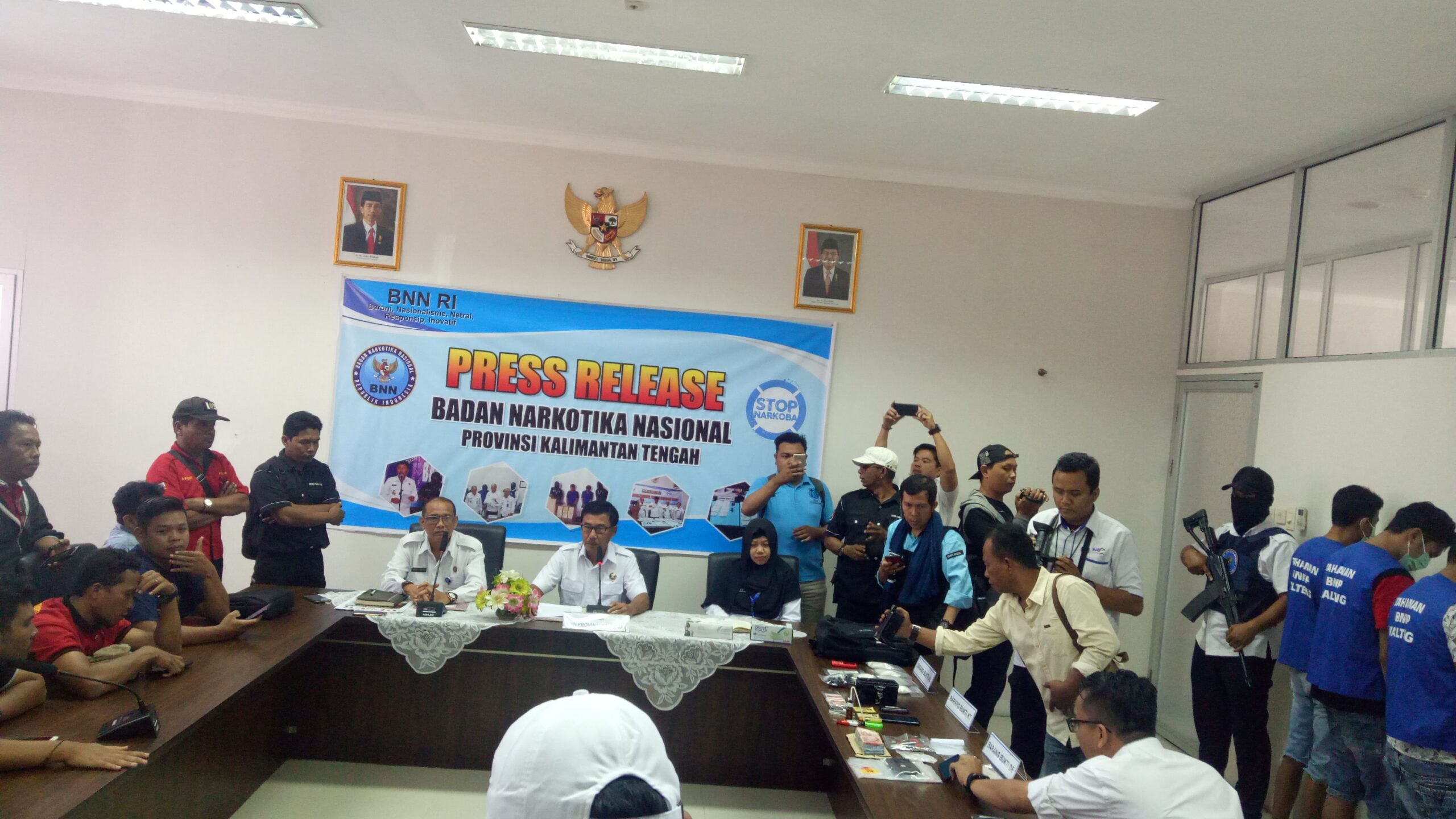 Press Release BNNP Kalteng "Napi Pesta Sabu Dalam Penjara"