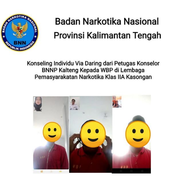 Konseling Individu Secara Daring bagi Warga Binaan Pemasyarakatan Lapas Klas IIA Narkotika Kasongan