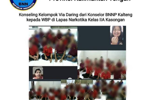 Konseling Kelompok Secara Daring bagi Warga Binaan Pemasyarakatan Lapas Klas IIA Narkotika Kasongan Konseling Kelompok Secara Daring bagi Warga Binaan Pemasyarakatan Lapas Klas IIA Narkotika Kasongan