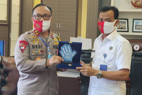 Kunjungan silaturahmi ke Polda Kalteng dan mengundang dalam kegiatan HANI pada tanggal 26 Juni 2020