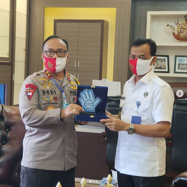 Kunjungan silaturahmi ke Polda Kalteng dan mengundang dalam kegiatan HANI pada tanggal 26 Juni 2020