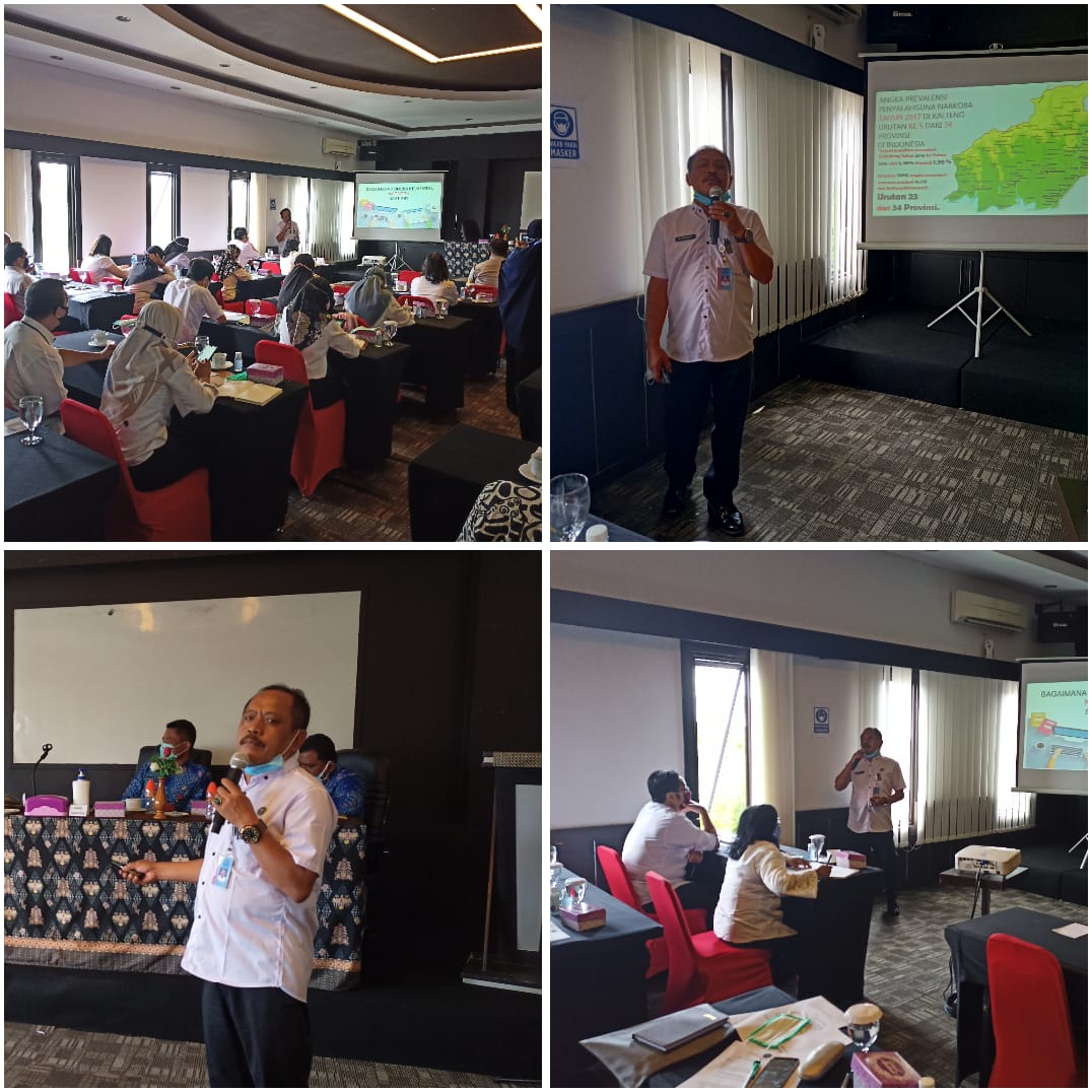 sosialisasi P4GN pada kegiatan Pengembangan Kapasitas melalui Bimbingan Teknis Penggiat Anti Narkoba di Lingkungan Instansi Pendidikan Kota Palangka Raya