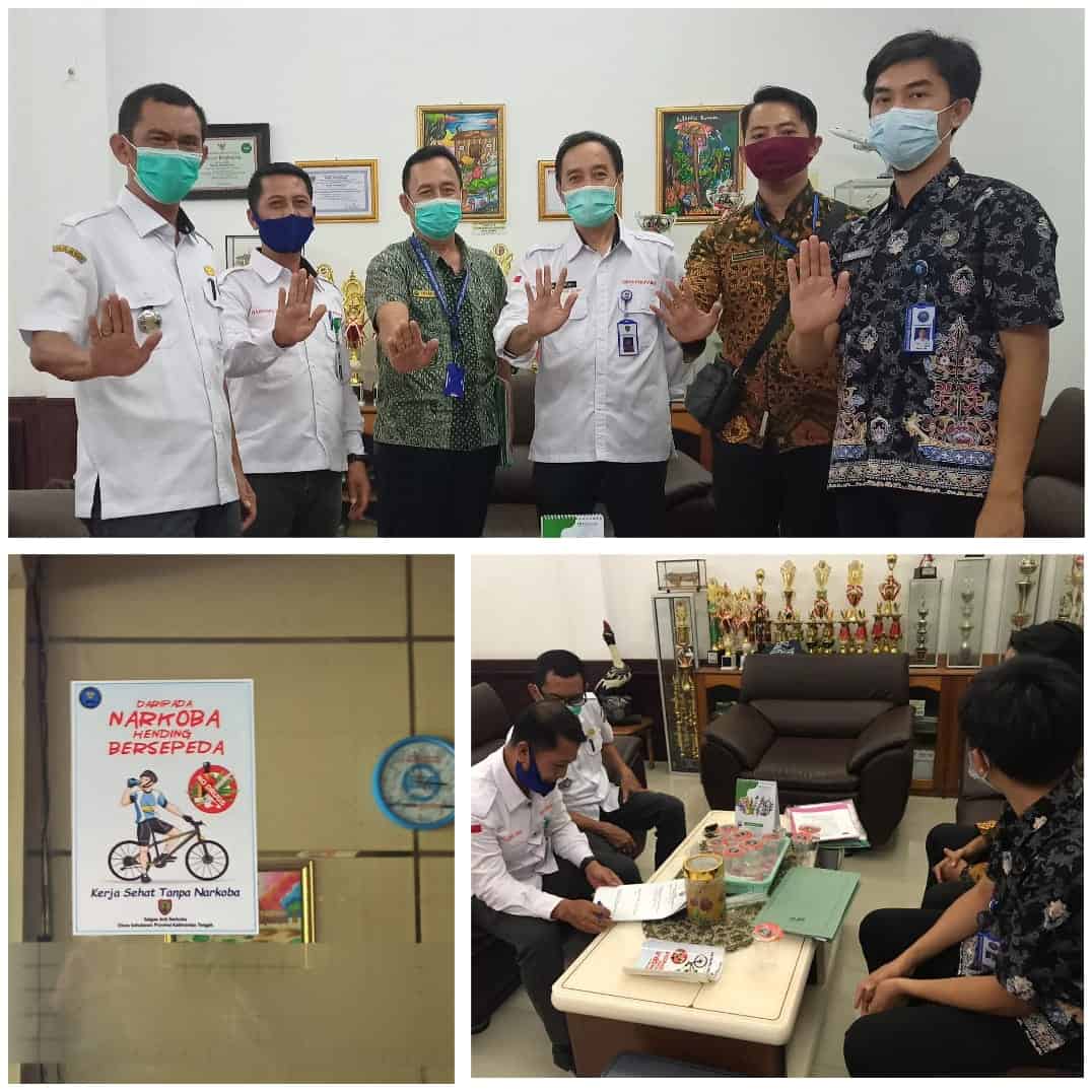 BNNP Kalteng Melaksanakan Kegiatan Supervisi Pelaksanaan Advokasi Pembangunan Berwawasan Anti Narkoba ke Dinas Kehutanan Prov. Kalteng