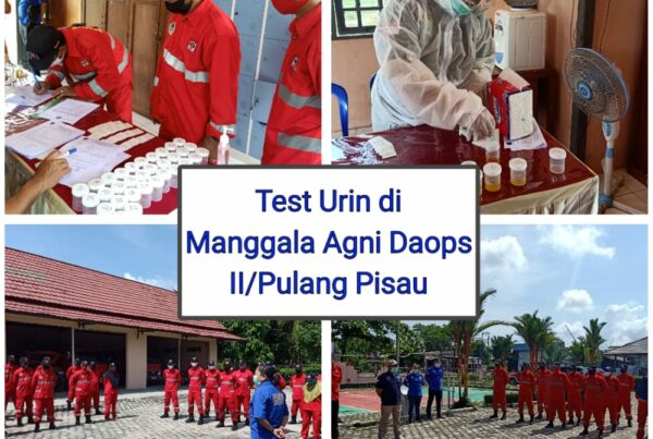 BNNP Kalteng Melaksanakan Test Urin di Manggala Agni Daops II/ Pulang Pisau.