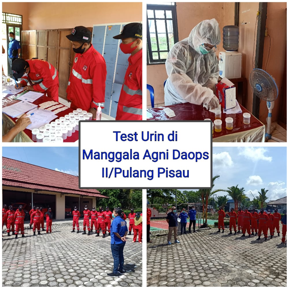 BNNP Kalteng Melaksanakan Test Urin di Manggala Agni Daops II/ Pulang Pisau.