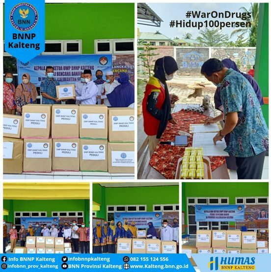 BNNP Kalteng Menyerahkan Bantuan Sosial untuk Bencana Banjir di Provinsi Kalimantan Selatan