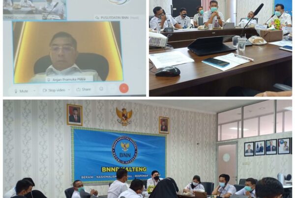 BNNP Kalimantan Tengah Mengikuti Kegiatan Monitoring Informasi Edukasi untuk Kampanye Nasional #hidup100persen dan Pengukuran Indeks Ketahanan Diri Remaja di Provinsi Kalimantan Tengah