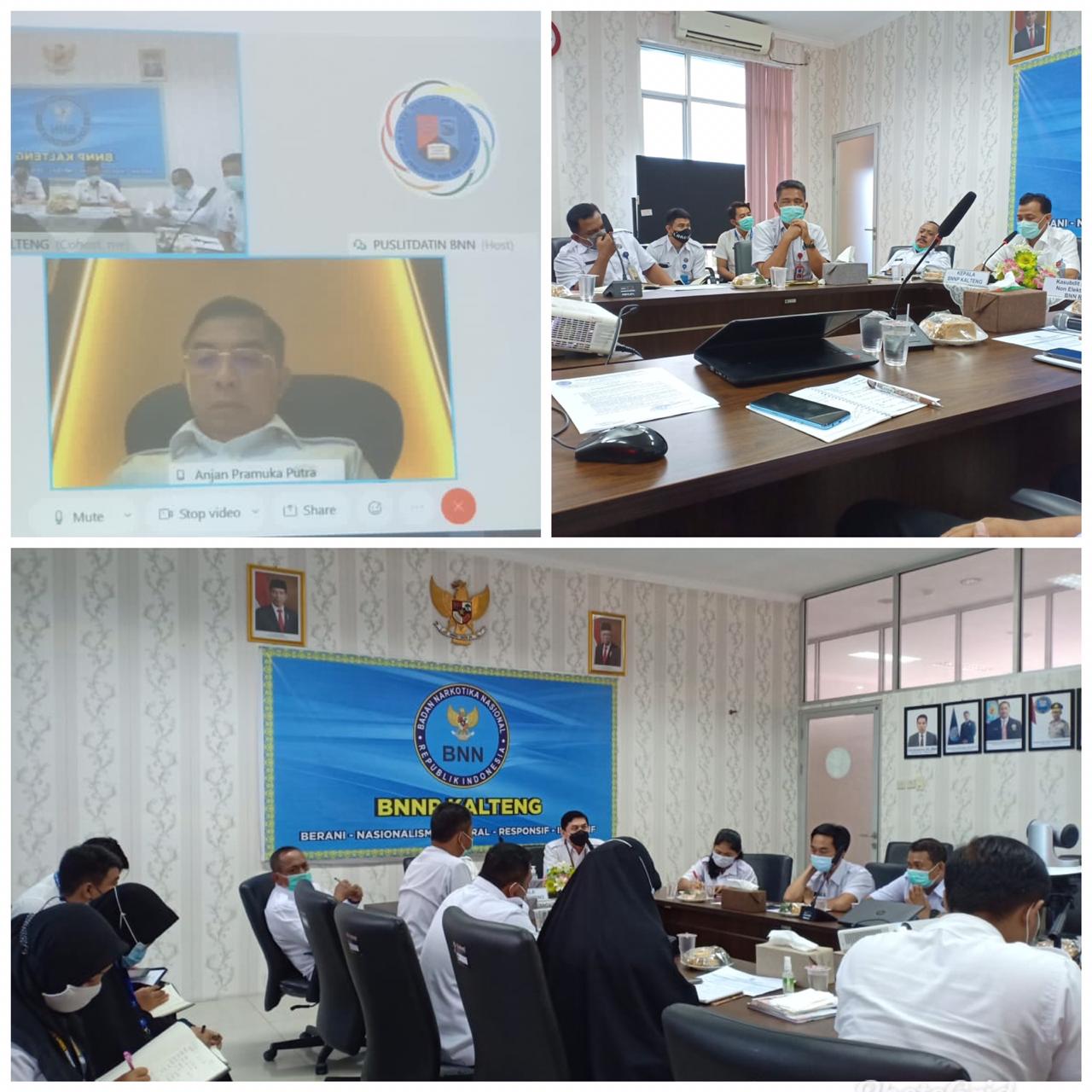 BNNP Kalimantan Tengah Mengikuti Kegiatan Monitoring Informasi Edukasi untuk Kampanye Nasional #hidup100persen dan Pengukuran Indeks Ketahanan Diri Remaja di Provinsi Kalimantan Tengah