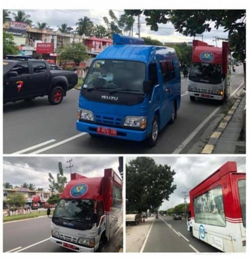 Diseminasi informasi P4GN dan Himbauan Covid-19 melalui Audio Mobile