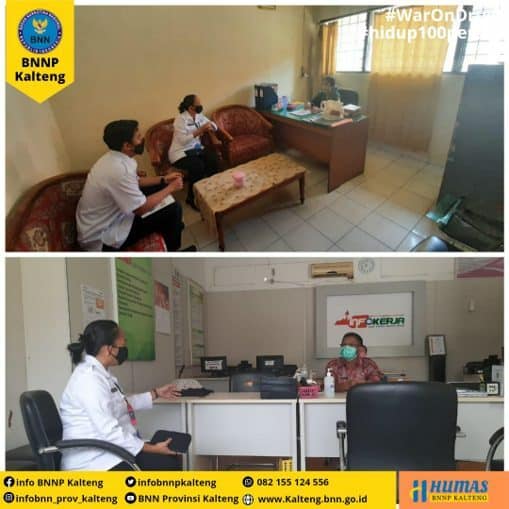 Bidang Rehabilitasi BNNP Kalteng Melakukan Koordinasi dengan Dinas Tenaga Kerja Kota Palangka Raya terkait Pembuatan SKHPN bagi karyawan Baru di Perusahaan Swasta Bidang Rehabilitasi BNNP Kalteng Melakukan Koordinasi dengan Dinas Tenaga Kerja Kota Palangka Raya terkait Pembuatan SKHPN bagi karyawan Baru di Perusahaan Swasta