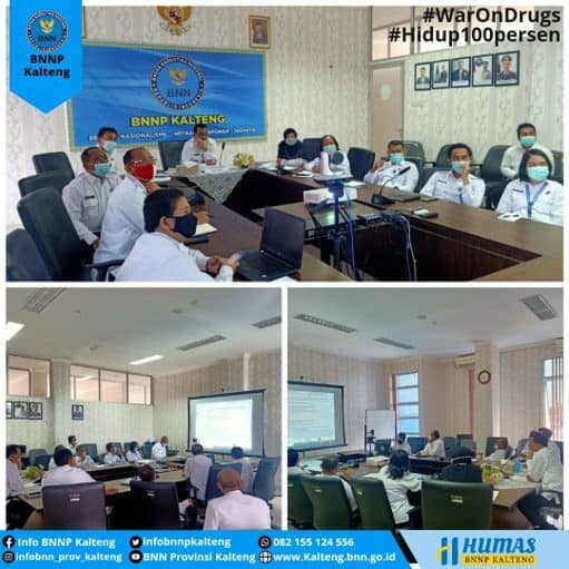 BNNP Kalteng ikuti Video Conference dalam rangka Rapat impinan (Rapim) BNN RI