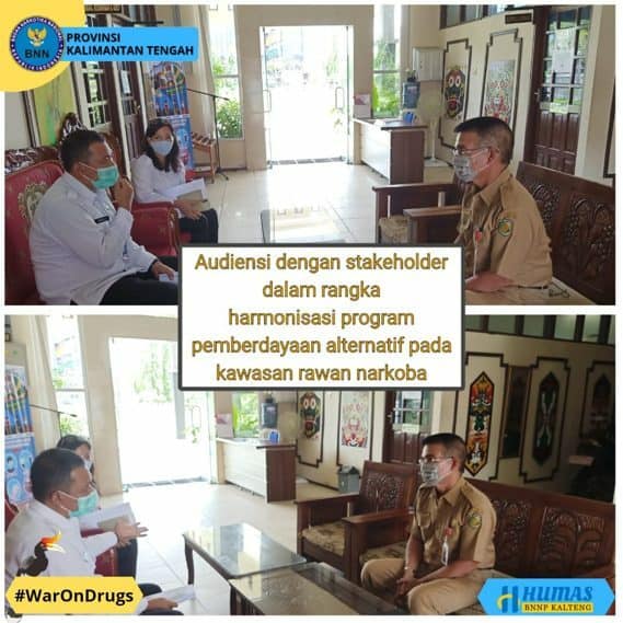 Audiensi Dengan Dinas Pariwisata Provinsi Kalteng Dalam Rangka Harmonisasi Program Pemberdayaan Alternatif Pada Kawasan Rawan Narkoba