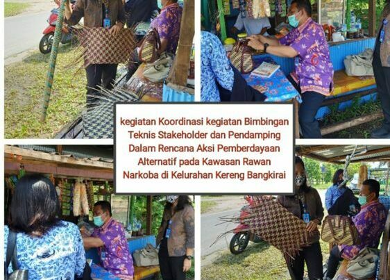 Koordinasi kegiatan Bimbingan Teknis Stakeholder dan Pendamping Dalam Rencana Aksi Pemberdayaan Alternatif pada Kawasan Rawan Narkoba di Kelurahan Kereng Bangkirai