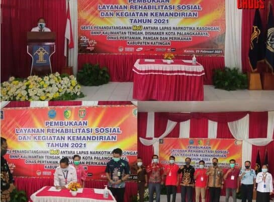 Acara Pembukaan Layanan Rehabilitasi Sosial dan Kegiatan Kemandirian di Lapas Narkotika Kelas II A Kasongan