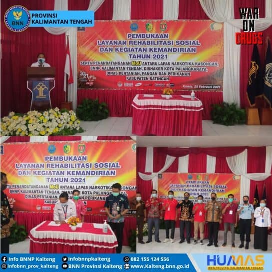 Acara Pembukaan Layanan Rehabilitasi Sosial dan Kegiatan Kemandirian di Lapas Narkotika Kelas II A Kasongan Acara Pembukaan Layanan Rehabilitasi Sosial dan Kegiatan Kemandirian di Lapas Narkotika Kelas II A Kasongan
