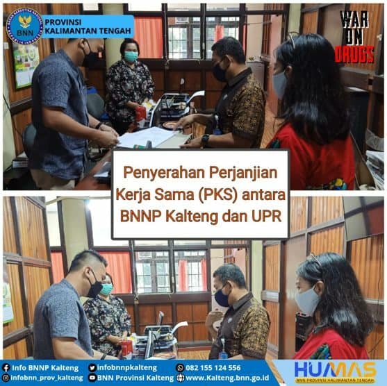 Koordinasi tindaklanjut Perjanjian Kerja Sama (PKS) antara BNNP Kalteng dan Universitas Palangka Raya (UPR)