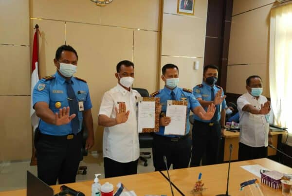 BNN Provinsi Kalteng melakukan Perjanjian Kerja Sama (PKS) dengan PT. Angkasa Pura II Bandara Tjilik Riwut