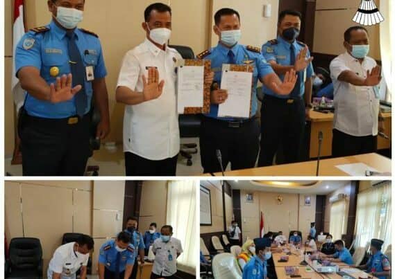 BNN Provinsi Kalteng melakukan Perjanjian Kerja Sama (PKS) dengan PT. Angkasa Pura II Bandara Tjilik Riwut