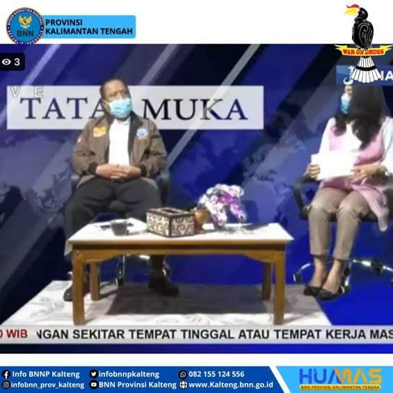 BNNP Kalimantan Tengah melakukan penyebaran informasi dan edukasi P4GN melalui stasiun televisi Jurnal TV