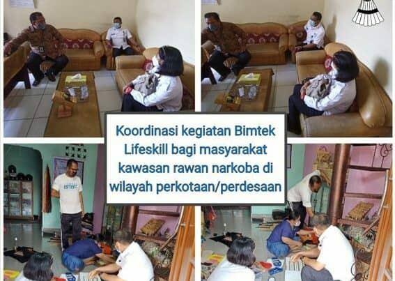 Kegiatan Koordinasi kegiatan Bimtek Lifeskill bagi masyarakat kawasan rawan narkoba di wilayah perkotaan/pedesaan