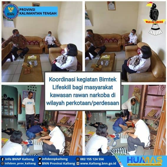 Kegiatan Koordinasi kegiatan Bimtek Lifeskill bagi masyarakat kawasan rawan narkoba di wilayah perkotaan/pedesaan