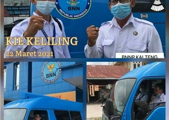 BNNP Kalteng melalui Bidang P2M melaksanakan KIE keliling di wilayah Kota Palangka Raya
