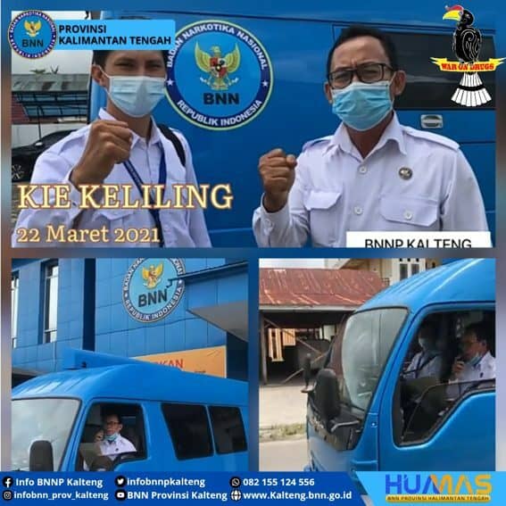BNNP Kalteng melalui Bidang P2M melaksanakan KIE keliling di wilayah Kota Palangka Raya