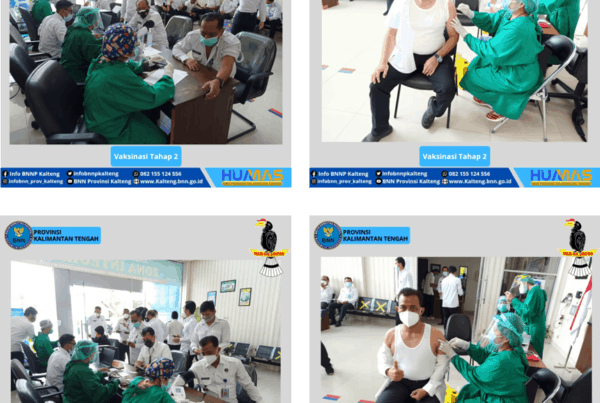BNNP Kalteng lakukan Vaksinasi COVID-19 Tahap 2 Bekerja Sama Dengan Dinkes Kota Palangkaraya Melalui UPT Puskesmas Kayon