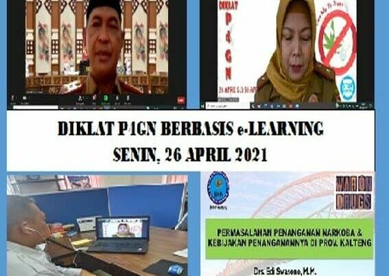 Diklat Pemberantasan dan penyalahgunaan dan Peredaran gelap Narkoba (P4GN) berbasis e-Learning atas kerjasama BPSDM Prov. Kalteng, BNNP Kalteng dan PPSDM BNN