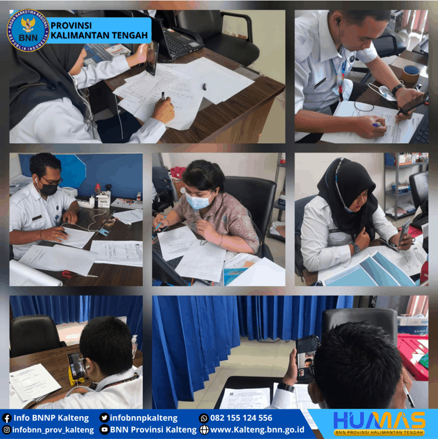 Konseling WBP Lapas Narkotika Kelas IIA Kasongan Secara Virtual oleh BNNP Kalteng