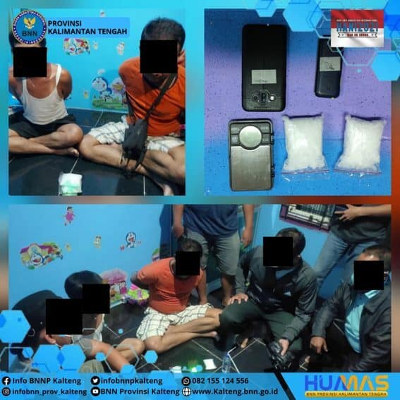 Pengungkapan Jaringan Narkotika Jenis Sabu Jaringan Prov. Kalimantan Selatan – Kab. Kotawaringin Timur Provinsi Kalimantan Tengah Sebanyak ± 2 (dua) Ons / 200 Gram