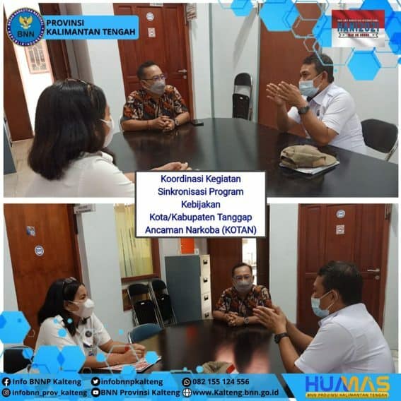 Koordinasi kegiatan Sinkronisasi Program Kebijakan Kota/Kabupaten Tanggap Ancaman Narkoba (KOTAN)