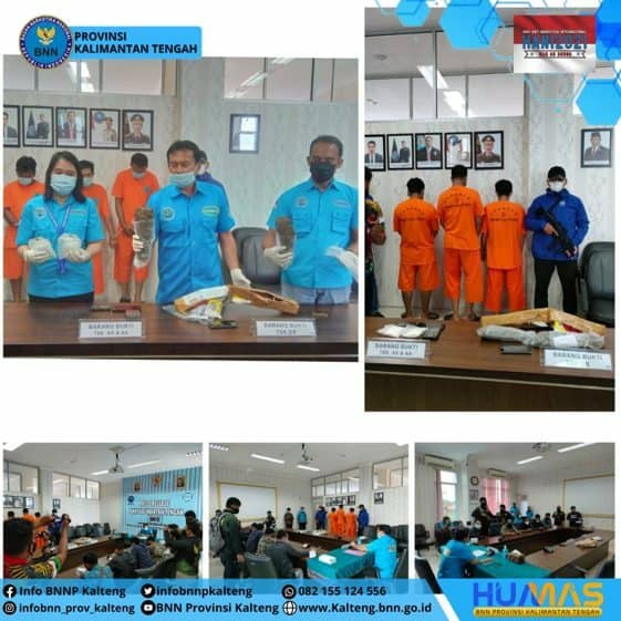 kegiatan Press Release hasil ungkap perkara BNNP Kalteng bulan Juni 2021 kegiatan Press Release hasil ungkap perkara BNNP Kalteng bulan Juni 2021