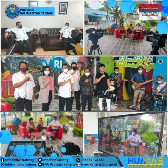 Menghadiri Kegiatan TVRI Kalteng, Program Dialog Pagi Tema “Narkoba Musuh Bersama” dalam rangka Pasca HANI 2021