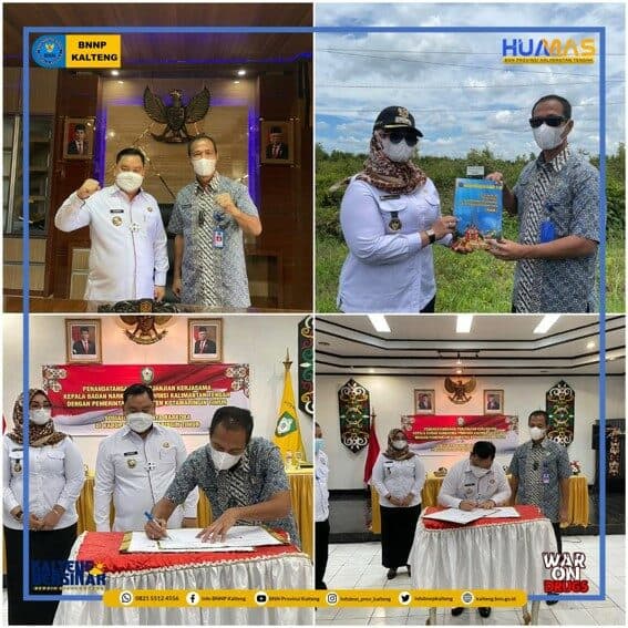 Penandatanganan Nota Kesepahaman antara BNNP Kalteng dengan Pemerintah Kabupaten Kotim serta Sosialisasi Bahaya Narkoba