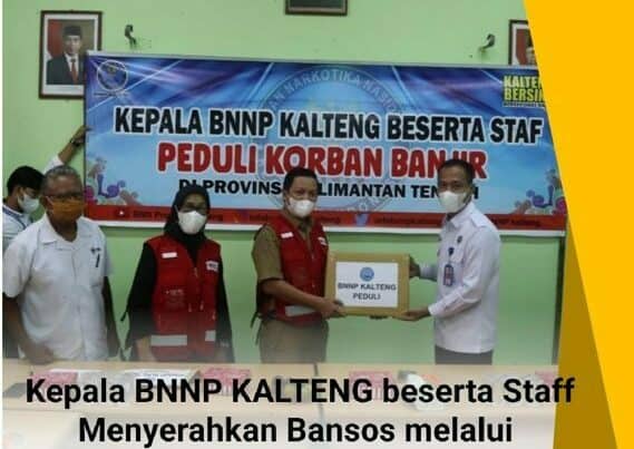 Penyaluran Baksos Untuk Korban Banjir di Kalteng