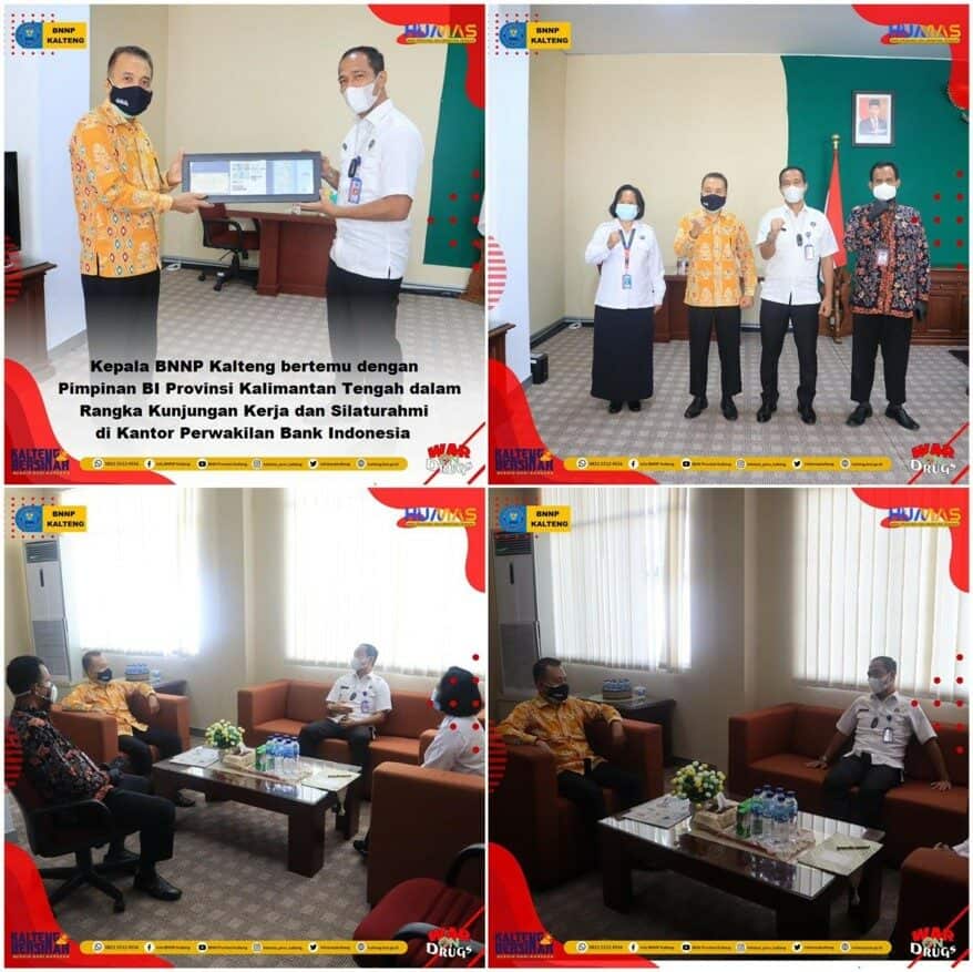 Kepala BNNP Kalteng Melakukan Kunjungan Kerja Ke Bank Indonesia Perwakilan Provinsi Kalimantan Tengah
