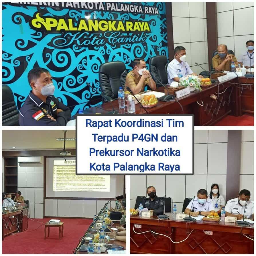 Rapat Koordinasi Tim Terpadu Pencegahan dan Pemberantasan Penyalahgunaan dan Peredaran Gelap Narkotika dan Prekursor Narkotika Kota Palangka Raya Rapat Koordinasi Tim Terpadu Pencegahan dan Pemberantasan Penyalahgunaan dan Peredaran Gelap Narkotika dan Prekursor Narkotika Kota Palangka Raya