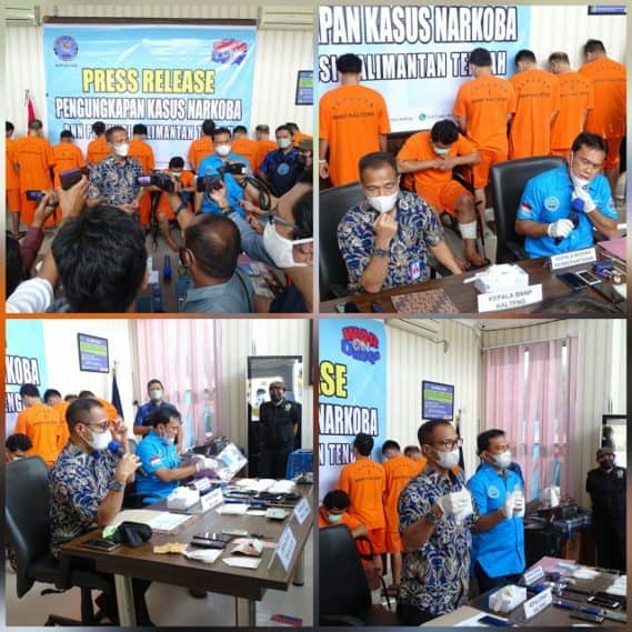 Press Release hasil ungkap perkara BNNP Kalteng Bulan September 2021
