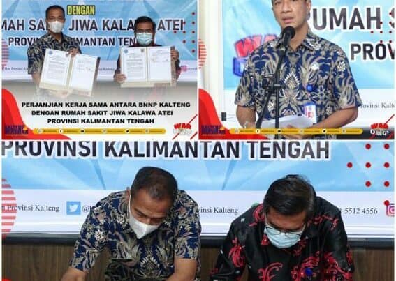 Penandatanganan Perjanjian Kerjasama antara BNNP Kalteng dengan RSJ Kalawa Atei