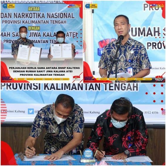 Penandatanganan Perjanjian Kerjasama antara BNNP Kalteng dengan RSJ Kalawa Atei